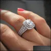 Pierścienie klastra 14k białe złote pierścionek z diamentem dla kobiet kwadrat Anillos Bizuteria Wedding Bague Diamant Biżuter