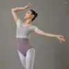 Stage di Usura 2023 Body di Balletto per Le Donne Rappezzatura Del Merletto Costume di Ballo Ballerina Dancewear Body Tuta Ginnastica per Adulti