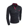 Men's Polos Mens Polo Shirt Brand Autumn Male Long Sleeve Fashion Casual Slim Polka Dot Pocket Button Men Jerseys 230130