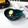 Тарелка зеленая керамическая пластина фрукты 4 сетки сушеные закуски для закуски