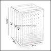 Storage Boxes Bins Acrylic Earring Display Stand Transparent Jewelry Organizer Earrings Rings Stud Bracelet Case Hanger With 3 Ver Otx83