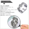 Wedding Rings Fashion Stainless Steel Chain Can Freely Rotate Anti-Stress And Anxiety Ring Open Beer Lovers Jewelry Gift Men Women