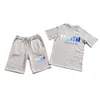 Survêtements pour hommes Survêtement TRAPSTAR Vêtements d'été TShirt Ensembles Harajuku Tops Tee Funny Hip Hop Couleur T Shirt Beach Casual Shorts Set 230130