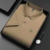 Men's Polos High end 100% cotton POLO shirt summer fashion tiger head embroidery short sleeve T lapel half Paul 230130