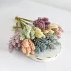 Kwiaty dekoracyjne 6pcs sztuczna lawenda fałszywa pianka bukiet kwiatowy na ślub DIY Crafting Pszenica domowa domowa impreza wystrój