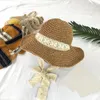 Breite Krempe Hüte Stroh gewebt faltbar weibliche Sommer Sonnenschutz Fischer Hut Tether Floppy häkeln Strand Urlaub Sonnenhut
