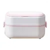 Dinnerware Sets Portable Heated Bento Box 2/3 Layer Pluggable Steamed Rice Keep Warm Net Electric Lunch SNO88