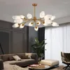 Chandeliers Modern Nordic Light Luxury Glass Crystal 12 Heads Living Room Bedroom Dining Fixture Lighting Lamps