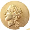 芸術と工芸品g30シラキュースシチリア310bc本物の古代ギリシャのエレクトラムコインドロップデリバリーホームガーデンdh6gk