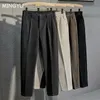 Calça masculina de inverno, terno grosso homem casual cortina coreana clássica fashion lã pano marrom marrom calça formal masculino 230130