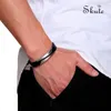 Bangle Skute Fashion Sports Bracciale in pelle microfibra in acciaio inossidabile opaco Braccialetti per uomo Casual Pulseira Wristband Gioielli alla moda