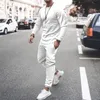 MEN MAWN TRACHSUITS Autumn Men Tracksuit Disual Solid Sports مجموعة Tshirt ذات الأكمام الطويلة 2 قطع Setspants العلامة التجارية للعلامة التجارية اللياقة البدنية 230130