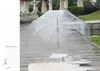 Djup kupol paraplyer långt handtag apollo transparent paraplyflicka svamp paraply klar bubbla miljögåva