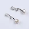 Backs Earrings Fashion Button Pearl Ear Clip Earring No Piercing Jewelry For Woman