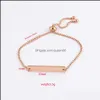 Bracelets de charme Barra de a￧o inoxid￡vel Blank Bracelet DIY personalizado personalizado ajust￡vel ajust￡vel para homens Homens de amizade j￳ias de joalheria Co otg59