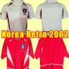 2002 2004韓国レトロサッカージャージJ SパークJ H AHM C WキムM BホンY Pリーホームレッドアウェイホワイトフットボールシャツ02 04ユニフォーム
