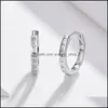 여성을위한 후프 Huggie 귀걸이 925 Sterling Sier Minimalist Simple Circle Earing Real Korean Fashion Jewelry Drop Delivery Dhmod