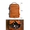 Backpack Handmade Genuine Leather Men Business Male 15.6 Inch Laptop Bag Daypacks Large Capacity Travel Bags College School