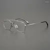 Zonnebrillen Frames Pure Titanium Glazen frame Men Optische modetrend Piloot Grote bril Vrouwen Recept vierkant met dubbele bundel brillen