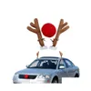 Рождественские украшения вагона украшения рождественская открытая оленя рога красный нос для автомобилей Wy1426 Доставка доставки дома праздничная вечеринка Su dhv2i
