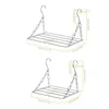Hangers Balcony Folding Shoe Drying Rack Clothes Airer Stainless Steel Laundry Underwear