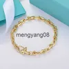 Charm Bracelets 18K gold double u shape charm bracelet for women fashion luxury brand designer OL style bangle bracelets party wedding jewelry T2201313