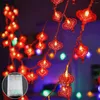 Strings Spring Festival Lights Outdoor 9,8 stóp 20 diody LED/19,7 stopy 40 diody LED Red Lantern String Light IP42 Wodoodporny chiński węzeł