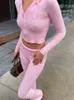 Dostyki damskie Tossy Dwuczęściowe zestawy dla kobiet garnitury Tracksuit Y2K High Street Outfits Swater Bluza Bluza Knit 2 Set 2023 230131