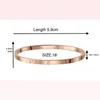 AAA TOP HighQuality fashion gold bangle designer bracelet love Bracelets Famous Luxury silver Brand Jewelry women rose Couple SCREW thin 4mm stainless steel 4 stone