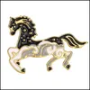 Pins broszki zwierzęcy koń gutta percha w kolorze biżuterii broszka