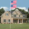 20ft ABD Banner Banner Bayrak Tablosu Kiti Ciddi Açık Dekorasyon Kesit Halyard Pole Bgztnflnqw