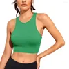 Kvinnors shapers 2023 Kvinnor Tank TOP SOLID FÄRG O NACK KORT NAVEL-exponerad hög elasticitet beskurna toppar dagliga kläder Vest Sport slitage