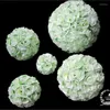 Fleurs décoratives 12 pcs/Lot 30 cm vert clair baiser boule artificielle soie fleur mariage décoration approvisionnement