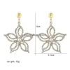 Dangle Chandelier Fashion Jewelry S925 Sier Post Earrings Rhinstone Flower Stud Drop Delivery Dh5Bd