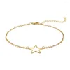 Tornozeleiras 2023 Moda Gold Color Star Tornilixa Bracelets Definir Femme Link Vintage Chain Charm Leg Women Women Beach Gifts Gifts