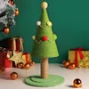 Kattmöbler Scratchers Christmas Tree Cat Climbing Frame Sisal Cat Scratcher Column Sliping Paws Cat Scratching Board Pet Furniture Christmas Decor 230130