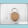 Schlüsselanhänger, Lanyards, DIY, leerer Holz-Schlüsselanhänger, quadratisch, rund, herzförmig, oval, Holz-Schlüsselanhänger, Ring, Geschäftsgeschenk, DHS D274LR Drop DHY8I