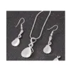 Hangende kettingen opaal sieraden sets kubieke zirconia oorbellen verklaring bruids bruidset feest bdehome drop levering hangers dhhfb