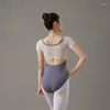 Stage di Usura 2023 Body di Balletto per Le Donne Rappezzatura Del Merletto Costume di Ballo Ballerina Dancewear Body Tuta Ginnastica per Adulti