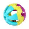 Cat Toys 3st Pet Bell Balls Hollow Bite Proof Plastic Puppy Chew Ball Training Toy Supplies