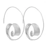 Hoop Earrings Fashion Women Ear Accessories Ladies Spiral Leaf Round Earring Jewelry Gifts For Boucle Oreille Femme