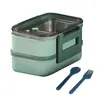 Ensembles de vaisselle 896A Boîte à bento Conteneur à lunch écologique Matériau en acier inoxydable Boîte à lunch intérieure micro-ondable