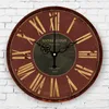 Wall Clocks Home Decor Absolutely Mute Quartz Clock Retro Roman Numerals Large Living Room Decorations Watches Orologi Da Parete