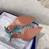 Местный склад Aquazzura Sandal Designer обувь Begum Bowknot Butterfly Pvc Pumps Красные высокие каблуки с бриллиантами сандалии с сандалиями прозрачные женские хрустальные обуви