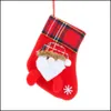 Weihnachtsdekoration, Strümpfe, roter Weihnachtsmann-Sockenbeutel, Weihnachtsgeschenk, Süßigkeitenbeutel, Weihnachtsbaumdekoration, Zuhause, Natal, Navida, Socken, Paf11634 Ottna