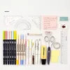 Sacs à crayons Angoo Normcore Pen Bag Case Two Layer Foldable Stand Fabric Phone Holder Pochette de rangement pour papeterie Office School A6171 230130