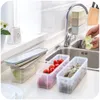 Bottiglie di stoccaggio Contenitore per alimenti per frigorifero con coperchio Cassetto in plastica Contenitore per frutta e verdura da cucina
