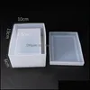 Tissue Boxes Napkins Svtransparent Sile Mod Dried Flower Resin Decorative Craft Diy Storage Box Mold Epoxy Molds For Jewelry Drop Otwj3