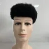 Brezilyalı bakire insan saç değiştirme 4mm Afro Kinky Curl Erkek Peruk 8x10 Tam Dantel Toupee Erkekler