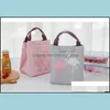 Storage Bags Portable Bird Lunch Bag Printed Handbag Travel School Insated Cooler Tote Boxes Drop Delivery Home Garden Housekee Organ Ota6V